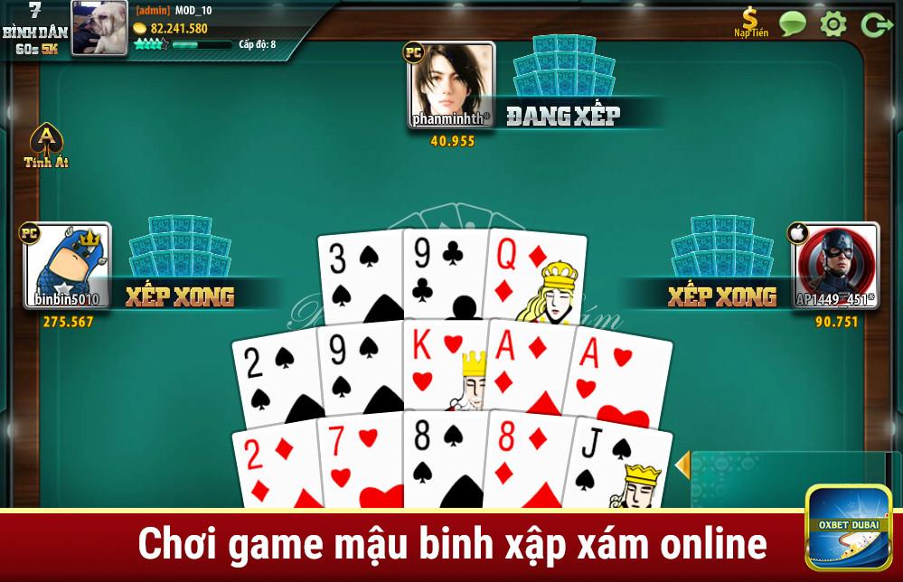 Hướng dẫn chơi Mậu binh tại nhà cái Oxbet