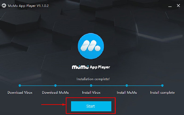 Nhấn chọn “Start”