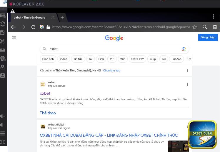 Truy cập vào Oxbet 