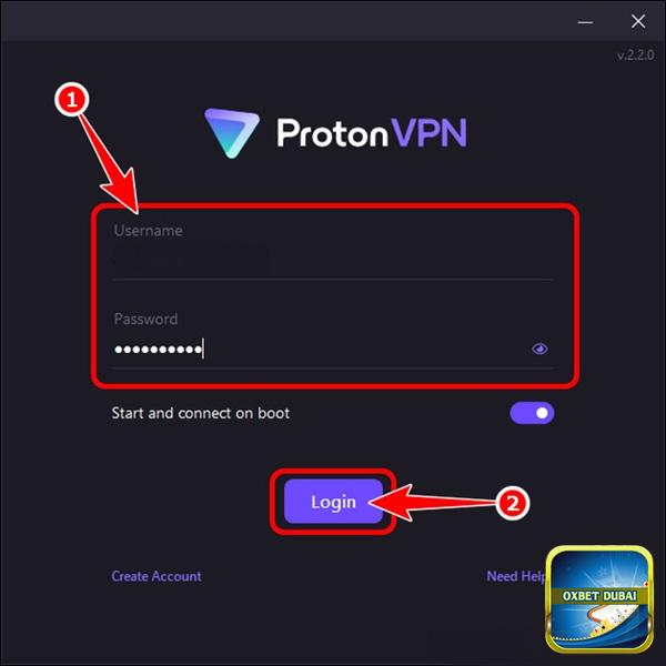 Bạn đăng nhập tài khoản rồi nhấn “Login”